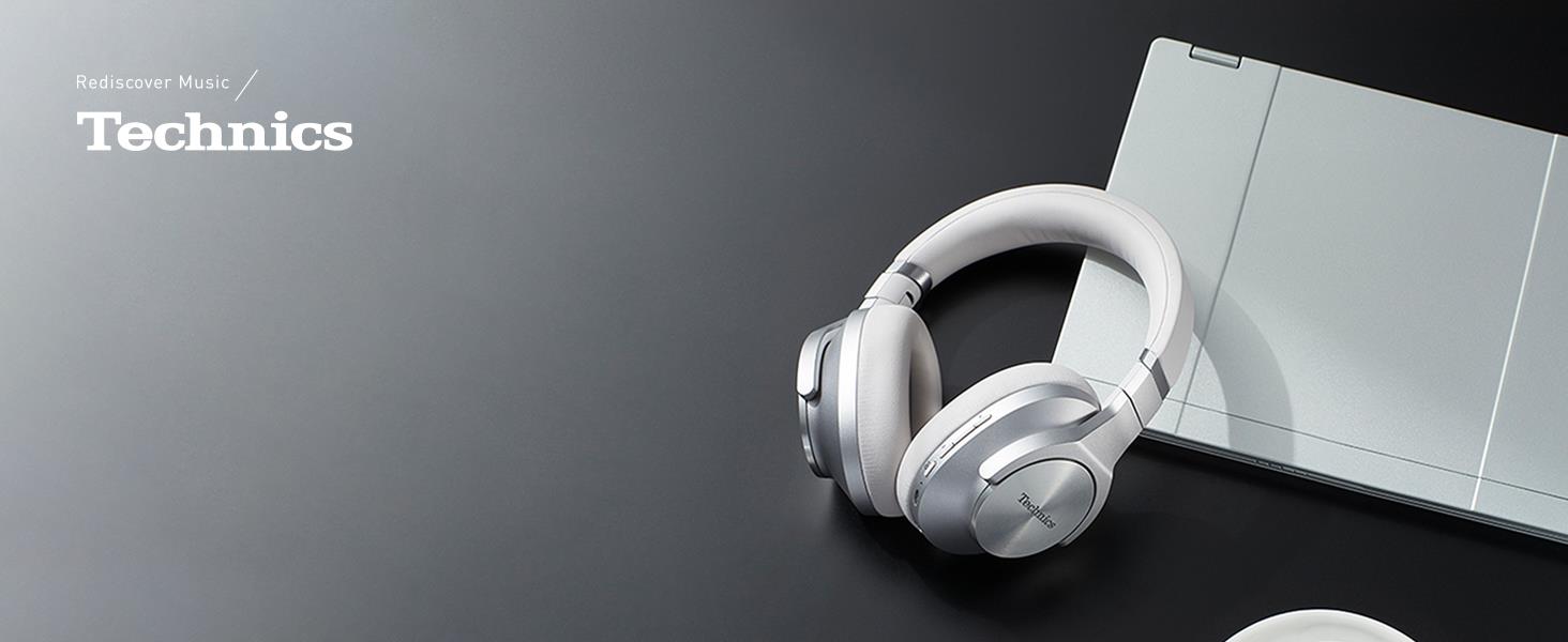 Накладні Bluetooth-навушники Technics EAH-A800E-S, шумозаглушення, мікрофон, складні, сріблястий