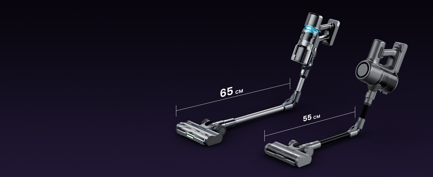 Бездротовий пилосос Proscenic P11 Ultra: потужний, легкий, з акумулятором 50 хвилин, сенсорний екран, антизаплутування, для дому, авто та видалення шерсті тварин (сірий)