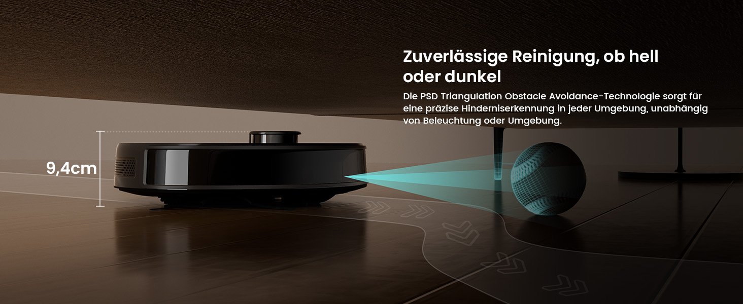 Робот-пилосос LEFANT M2 з функцією миття підлоги, 6000Pa, LiDAR-навігація, зони заборони, керування через APP/Alexa, для шерсті тварин, килимів та твердих підлог (M2B)