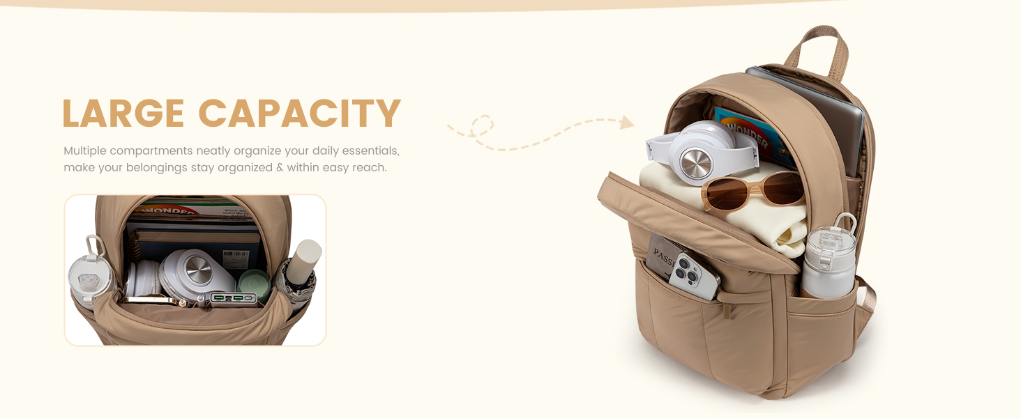 LOVEVOOK Рюкзак для жінок, середнього розміру, для підлітка, дівчини, студентки. Елегантний, з відділенням для ноутбука 15.6