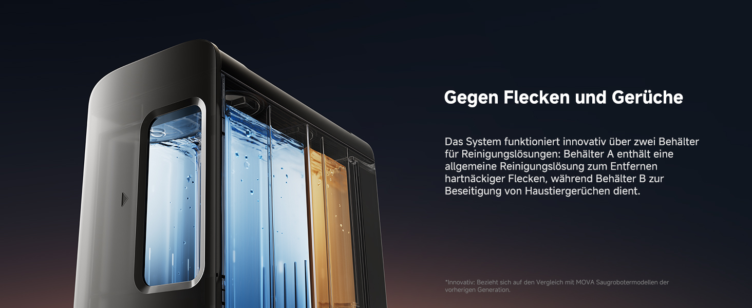 Робот-пилосос Mova Z60 Ultra Complete з вологою тканиною 28000 Па, LiftPro, перешкоди 8 см, DToF+Dual Laser+RGB/LED, AutoShield для килимів, MaxiReach моп & щітка, чорний