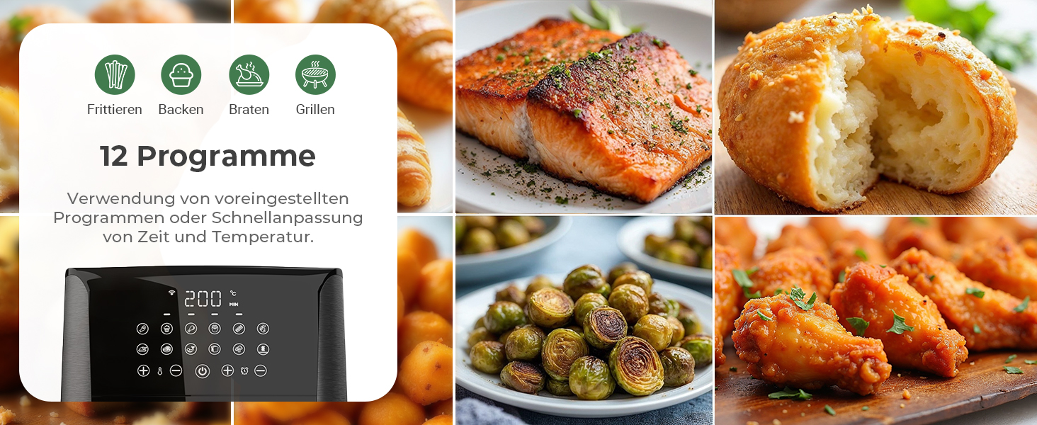 Аерофритюрниця AF23 Airfryer XXL Deluxe, 6.5 л, з керамічним покриттям, чорна