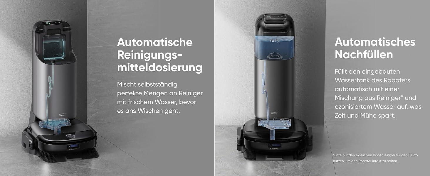 Робот-пилосос eufy L60 з базою самостійного очищення, потужність 5000Pa, захист від намотування волосся, 60 днів без випорожнення, iPath лазерна навігація (відновлений) (S1 Pro)