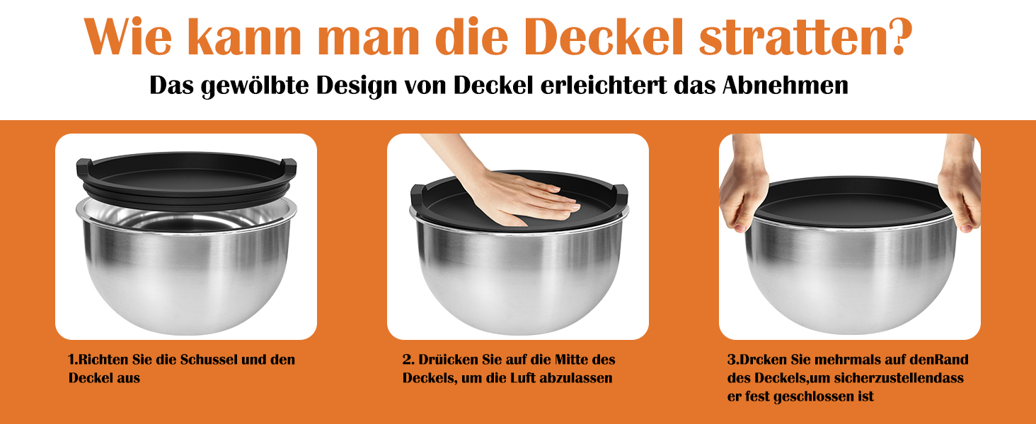 Набір мисок для кухні 5 шт. з нержавіючої сталі з кришками, 4.7л/2.8л/1.9л/1.4л/0.6л. Ідеально для приготування, випічки та зберігання. Складаються одна в одну, можна мити в посудомийній машині. В комплекті тертка.
