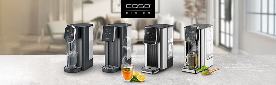 Диспенсер для гарячої води CASO HW 666 Inox UV з УФ-дезінфекцією, 2.7л, 2600Вт, для дитячого харчування, 40-100°C, нержавіюча сталь, з фільтром
