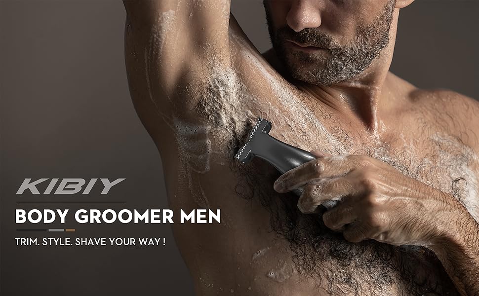 Бритва для тіла Men Electric, Kibiy Bodygroom, IPX7 водонепроникна, LED-дисплей, перезаряджається Type-C