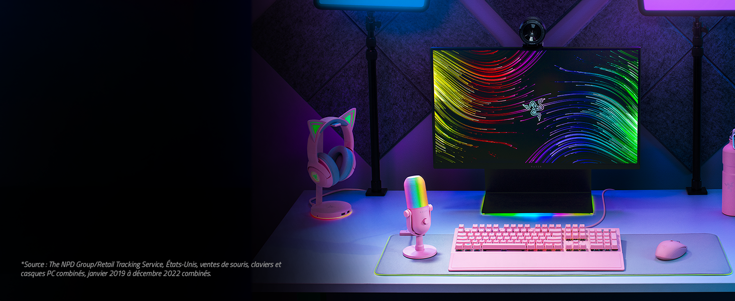 Мікрофон Razer Seiren V3 Mini - Рожевий (USB, компактний, з LED-індикатором, для стрімінгу)