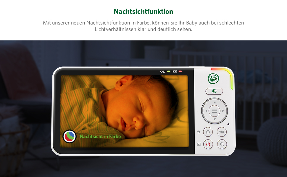 Радіоняня LeapFrog LF2423 з камерою, відеодисплеєм 2.8