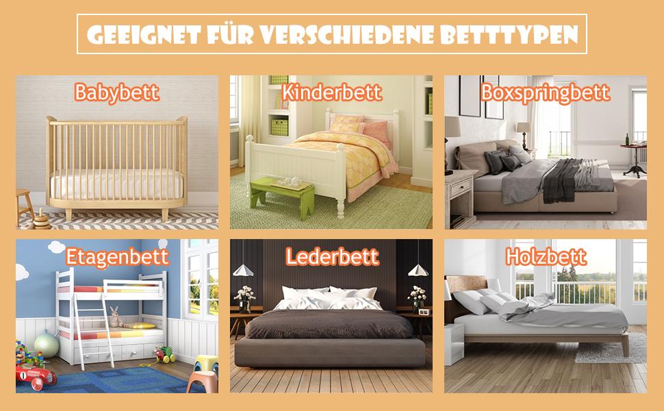 Захисний бортик для ліжка дитячого DREAMADE 150 см, білий - запобігає випаданню, PP та Oxford