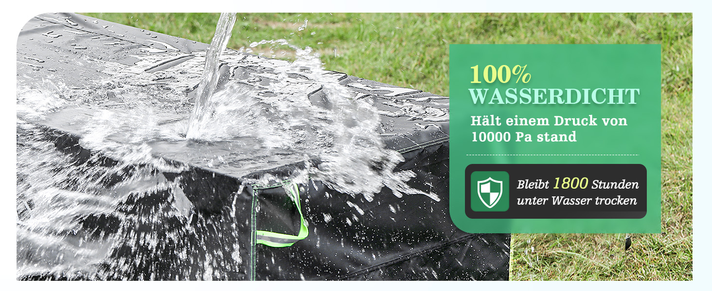 Чохол для садово-патіо меблів UIRWAY 180x120x74 см, водовідштовхуючий, 420D Oxford, з вентиляційними отворами та світловідбиваючими смугами