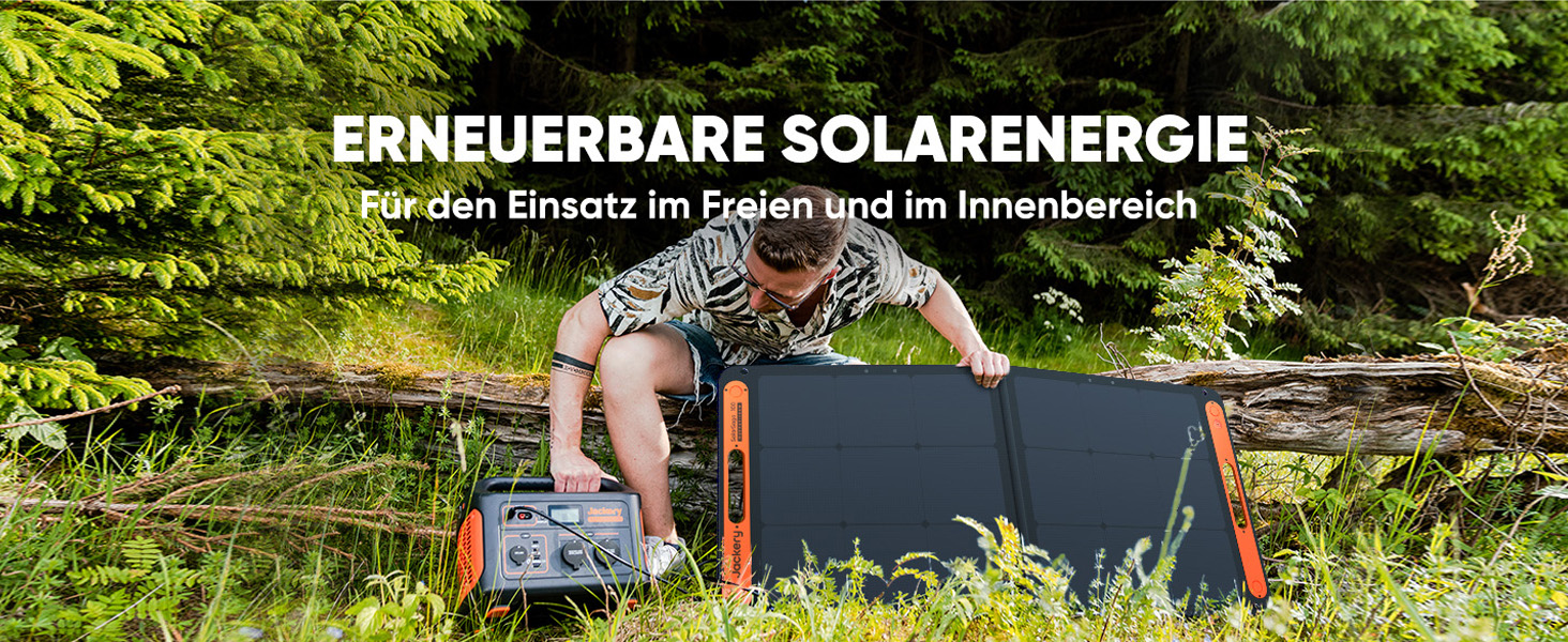 Jackery Explorer 1000: Портативна електростанція 1002Wh з сонячною панеллю 100W - Мобільний акумулятор з 230V, USB та QC для відпочинку на природі (E1000)