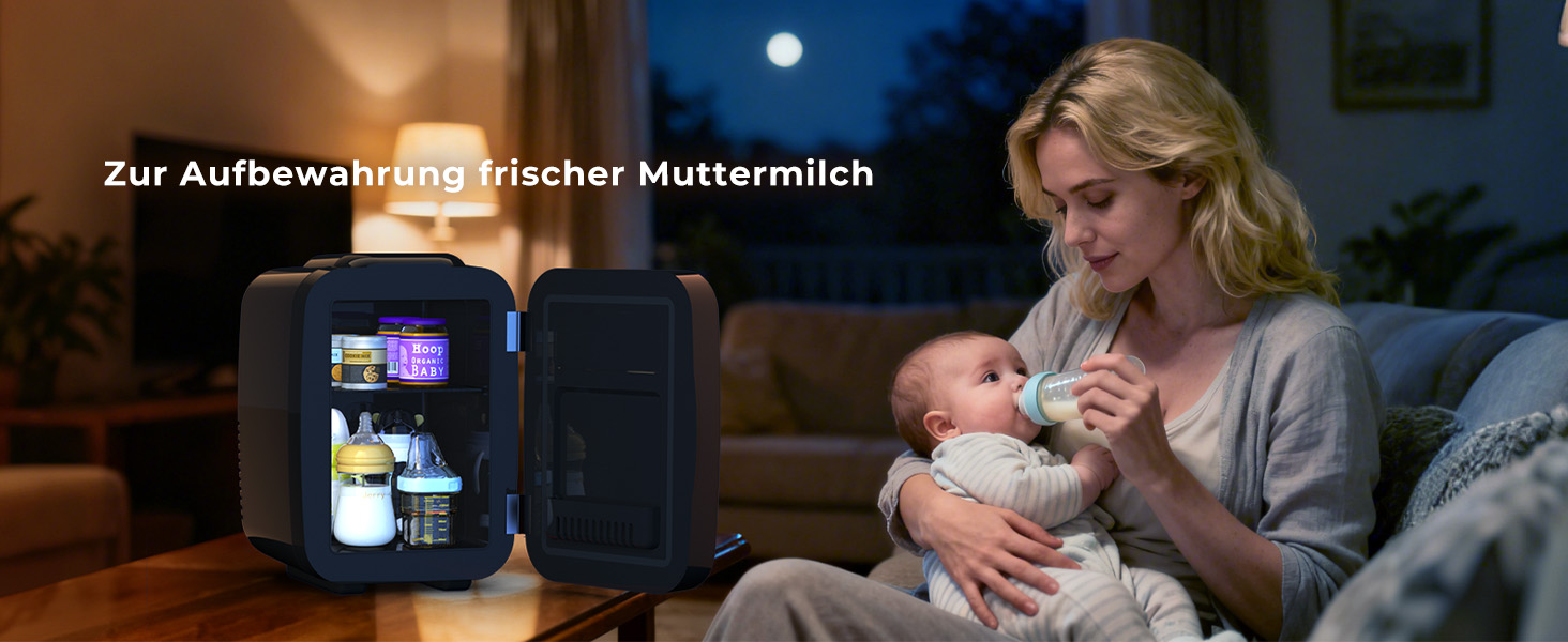 Міні-холодильник BEICHEN 4Л з RGB-підсвіткою, функція охолодження та підігріву 2в1, для напоїв, косметики та геймінгу, AC 220V/DC 12V (Чорний)