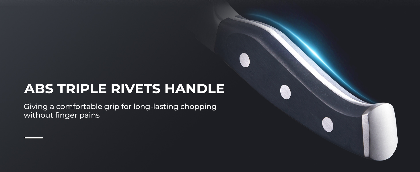 Набір ножів Amegat 14 предметів: кухонний набір з самозаточуванням, нержавіюча сталь, з ергономічними ручками