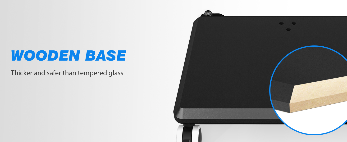 Підставка для телевізора на колесах з полицею, чорна. Підходить для телевізорів 27-55 дюймів, до 40 кг, VESA 400x400 мм