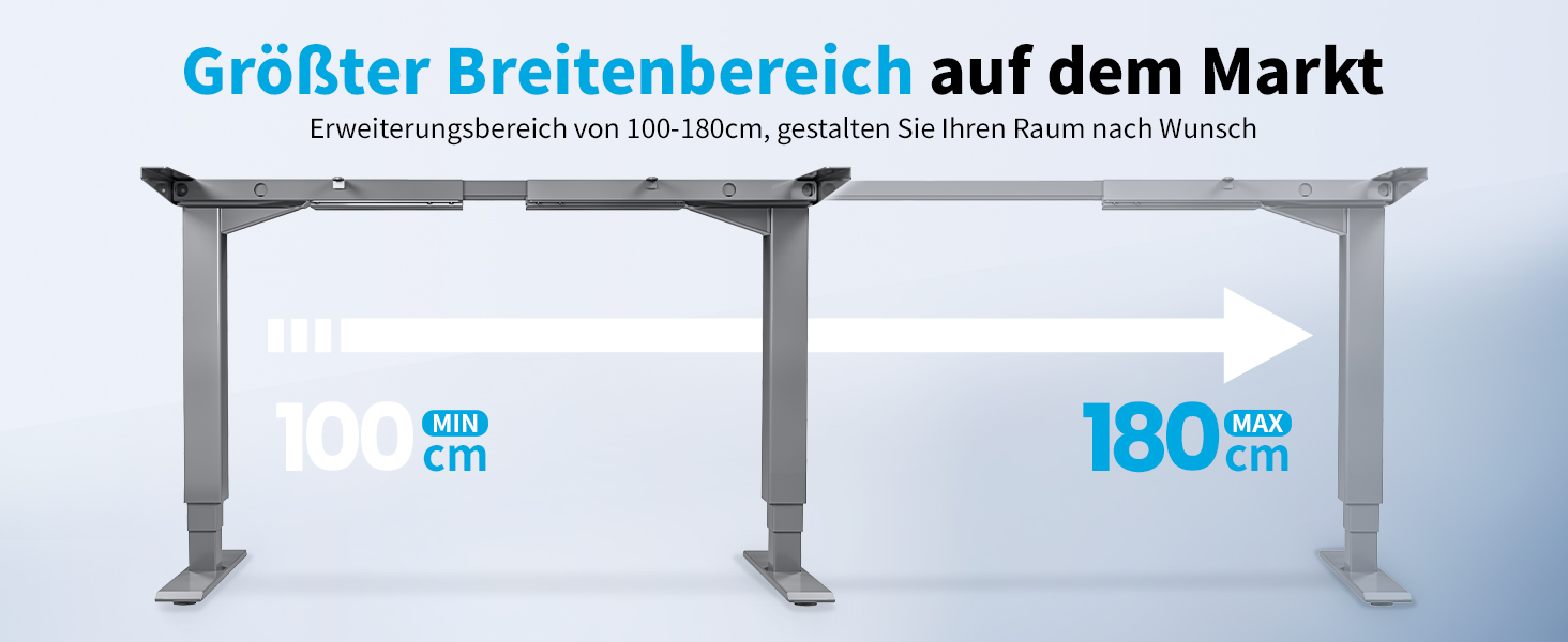 Електричний регульований стіл MAIDeSITe T2 Pro Plus сірий: 2 мотори, 4 пам'яті, нагадування про зміну положення