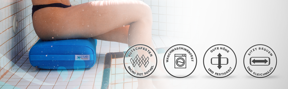 Подушка для ванни та джакузі Star Splash Whirlpool 38x30x12 см з антиковзким покриттям та вантаженими секціями