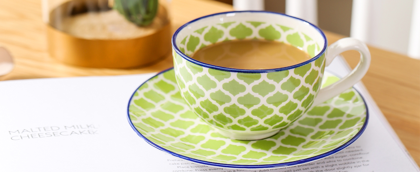 Набір кавовий порцеляновий Vancasso Macaron, 12 предметів, для 4-12 осіб: 12 чашок, 12 підставок, 12 десертних тарілок