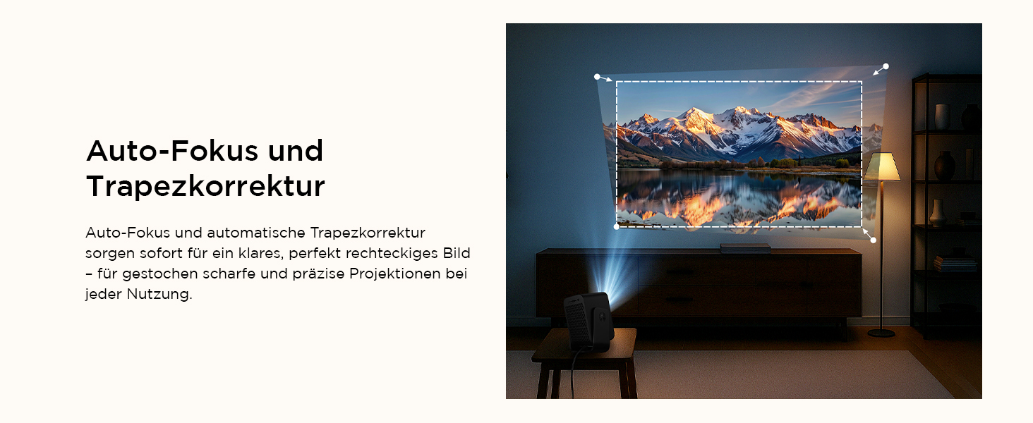 TCL C1 Smart Mini Beamer 4K: Проектор з Google TV, Netflix, Wi-Fi, Bluetooth, Автофокус, Keystone, Dolby Audio 8W