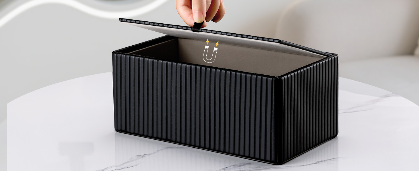 Скляниця для серветок KINGFOM, бежева, прямокутна, з PU шкіри – декоративна скляниця для серветок для вітальні, ванної кімнати та офісу