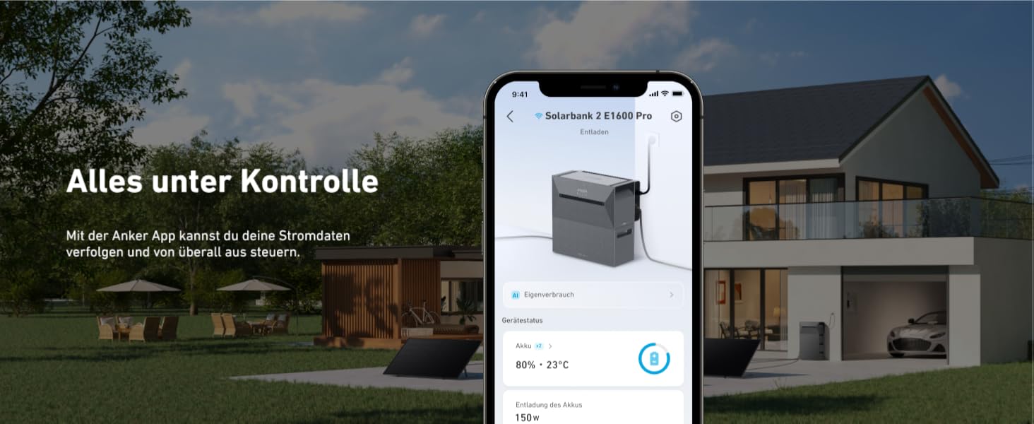 Сонячна електростанція Anker SOLIX для балкону (1780W | 3200Wh) з акумулятором Solarbank 2 E1600 Pro (1600Wh) та розширювальним акумулятором BP1600 (1600Wh), 4 панелі RS40T (445W), підставки, 4 MPPT, 1000W AC, Plug&Play