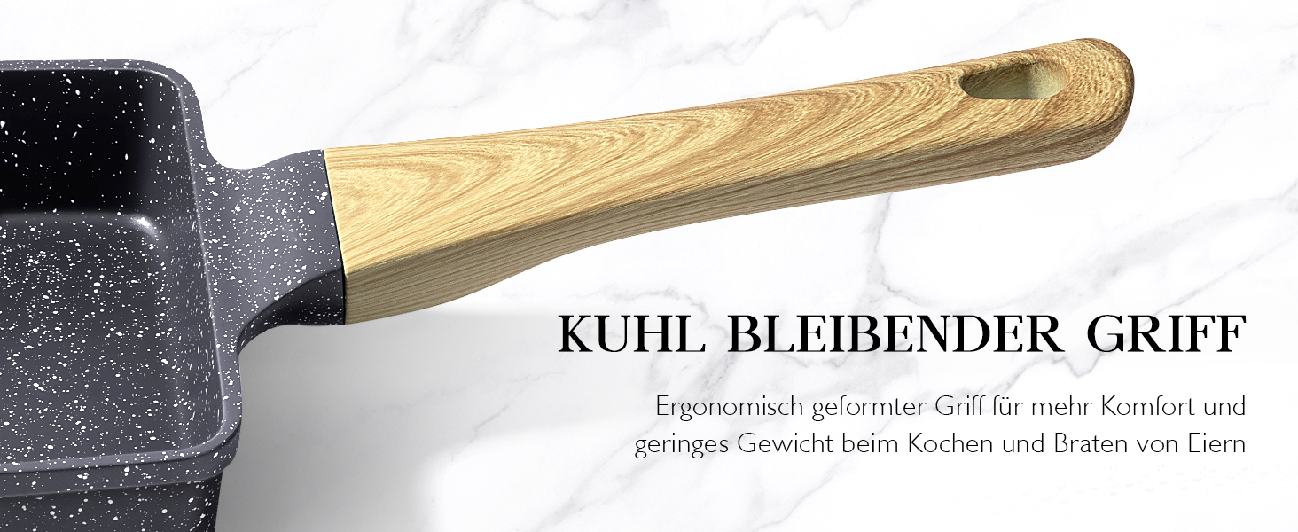 Пан для приготування тамагоякі (японського омлету) GiPP, 18x13 см, з гранітно-антипригарним покриттям, без PFOA/PFOS, сірий