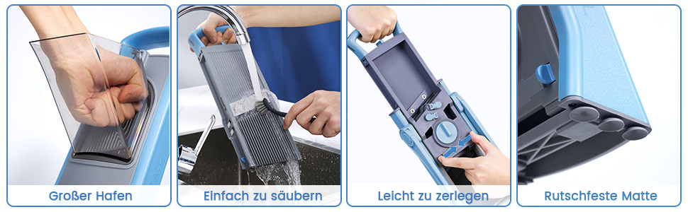 Регульований овочевий слайсер-млинчик Mandoline, овочевий слайсер, нарізчик картоплі та цибулі (блакитний)