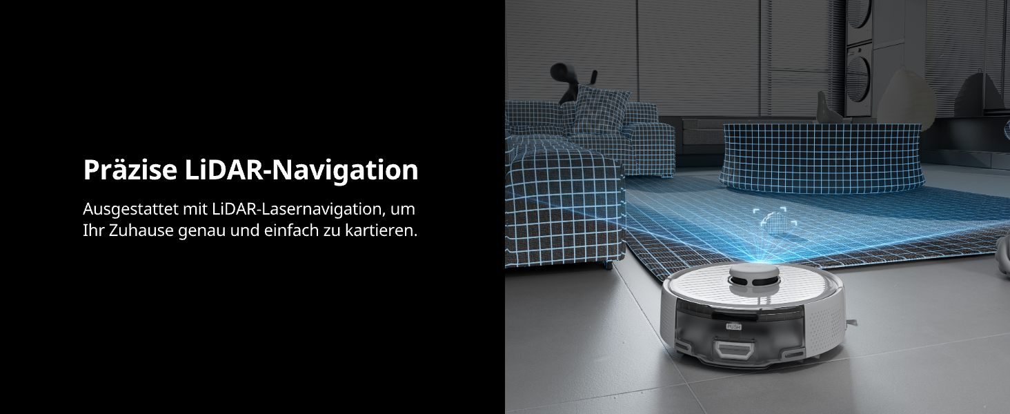 SwitchBot K10+ Pro Робот-пилосос з док-станцією для самостійного очищення, LiDAR-навігація, тиха робота 45dB, сумісний з Alexa