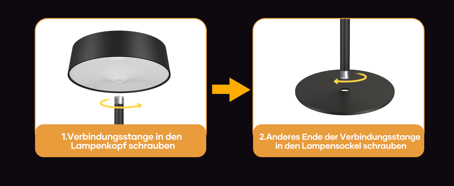 Сонярна LED лампа Suright настільна, акумуляторна, USB-C, 3 режими, регулювання яскравості, IP65, чорна