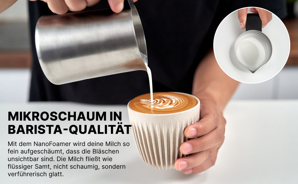 Мікропінний молочний піноутворювач Subminimal NanoFoamer Lithium - для капучино, лате, гарячого шоколаду