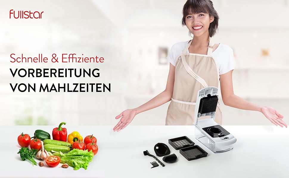 Мандоліна для овочів Gemüsehobel: набір 6-в-1 для нарізки овочів та фруктів | Нарізна терка для кухні