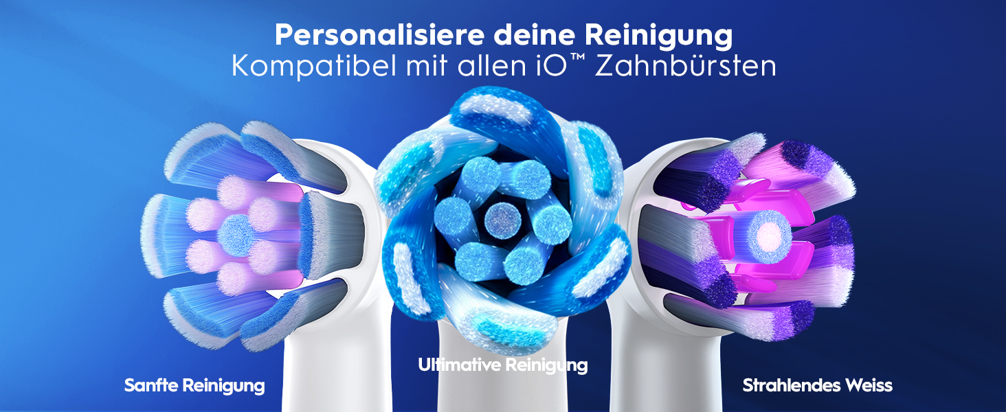 Електрична зубна щітка Oral-B iO Series 3, світло-блакитна (Ice Blue), 1 щітка + 3 смінні насадки