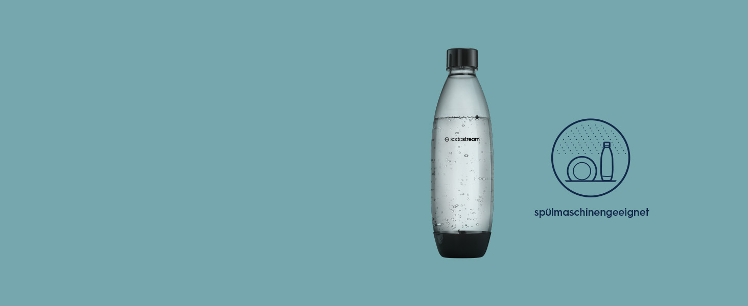 Сифон для газування води SodaStream ART, пляшка 1л та циліндр CO2, чорний