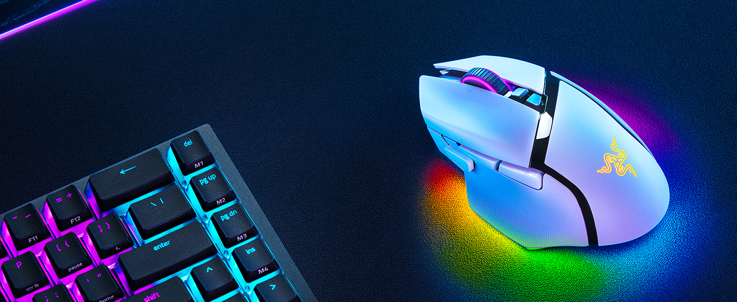 Бездротова ігрова миша Razer Basilisk V3 Pro з оптичним сенсором Focus Pro 30K, колесом HyperScroll та RGB-підсвіткою Chroma, чорна