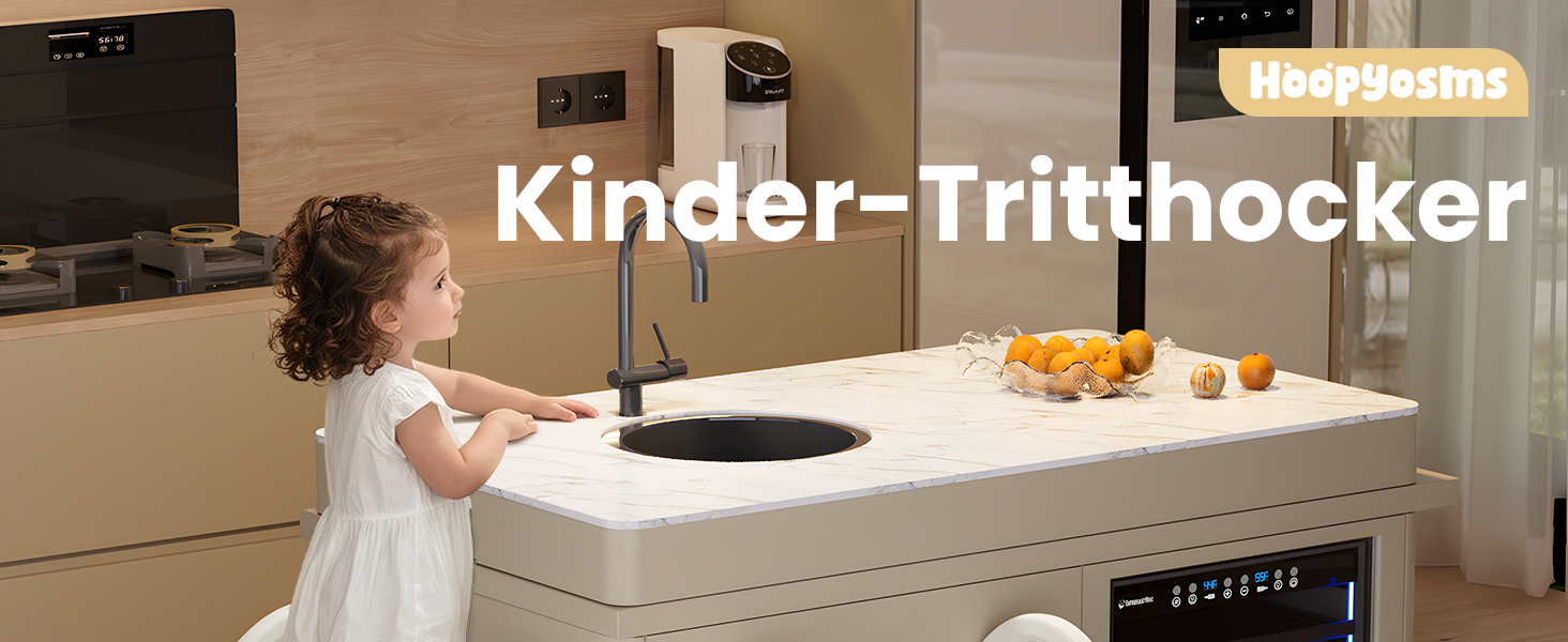 Дитячий тривалий стільчик Hoopyosms з регулюванням висоти, складний, з поручнями, антиковзкий, для ванної та кухні, сірий