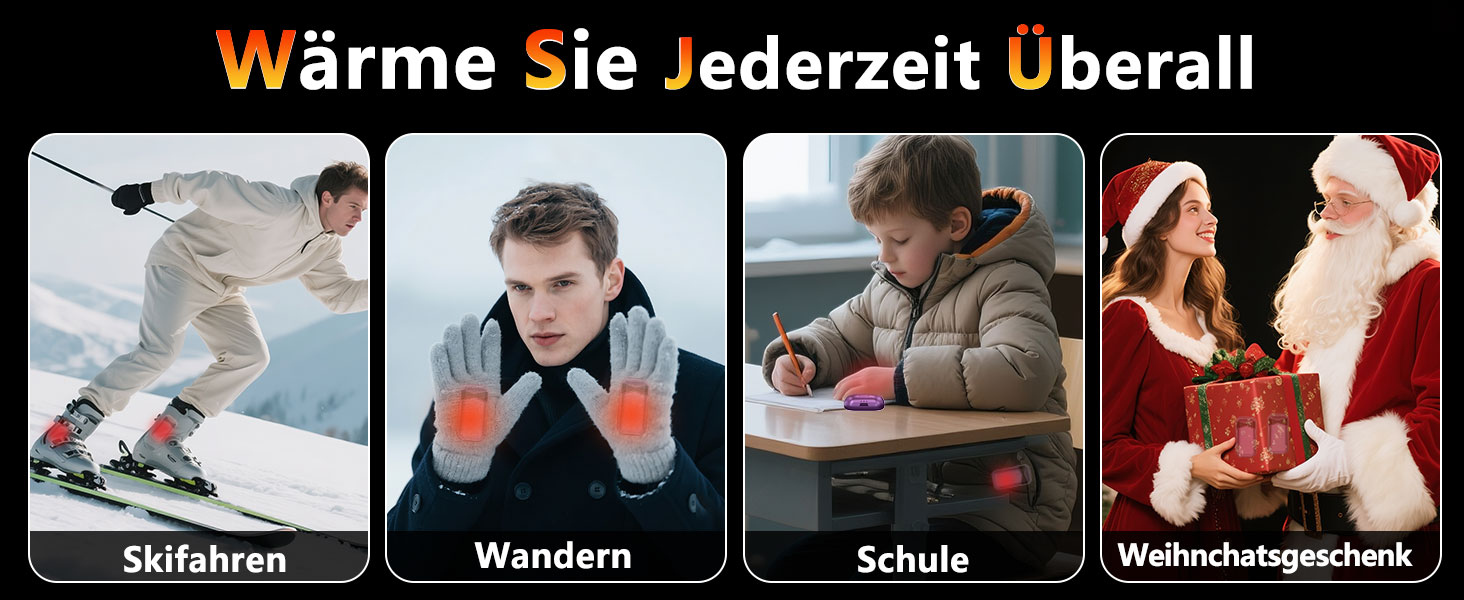 Електричні грілки для рук DDKJ 2 шт., 7000mAh, з магнітом, 3 режими нагріву до 55°C, для дітей, чоловіків, жінок, фіолетові