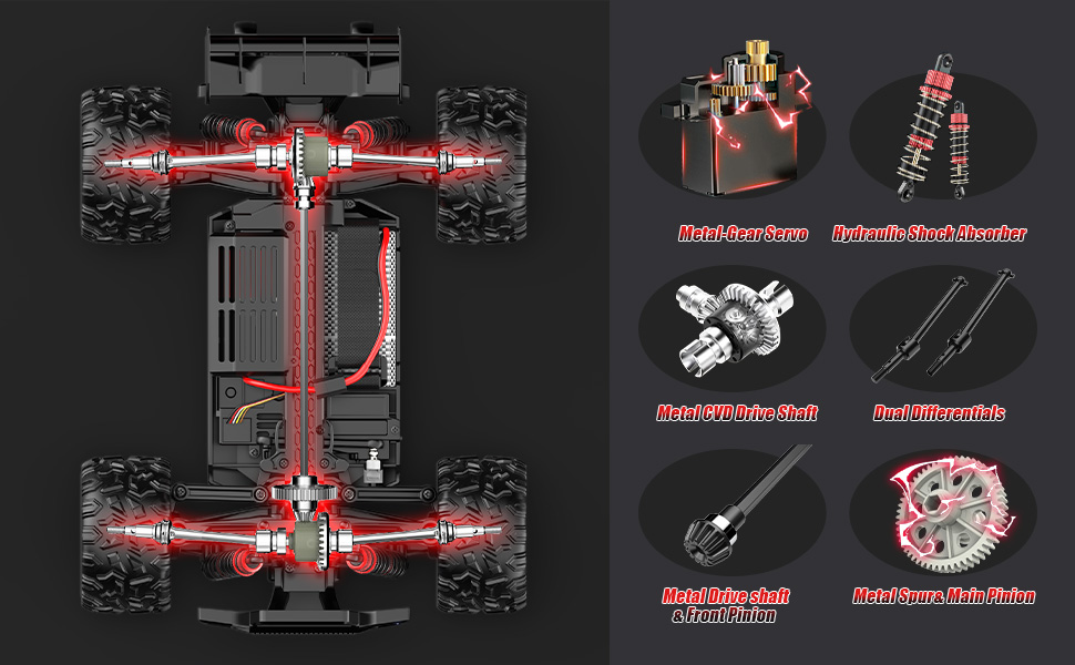Радіокерований позашляховик 1:18 40 км/год 2.4GHz 4WD для дітей та дорослих. RC дрифт-трак, баггі для перегонів на вулиці та бездоріжжі.
