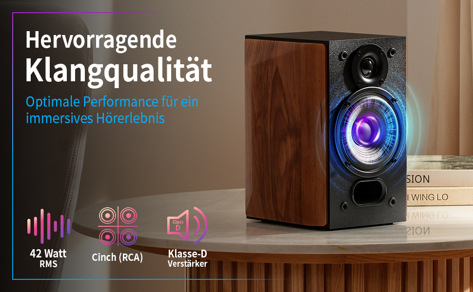 Edifier R1280T: Активні референсні колонки 2.0 - 42W RMS, Коричневий, Без Bluetooth, Для ПК та Студії