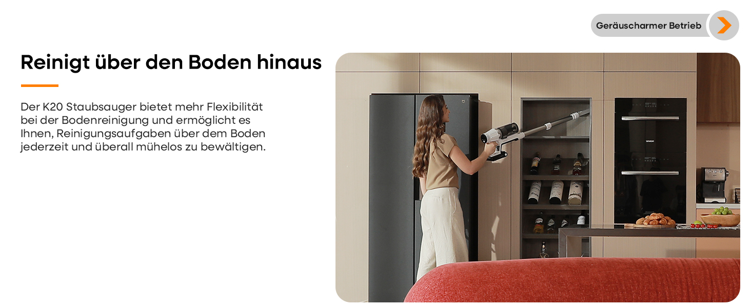 Акумуляторний пилосос ElecKeys 48000 Па, 580 Вт, 65 хв з LED дисплеєм, для підлоги, килимів та шерсті тварин, білий