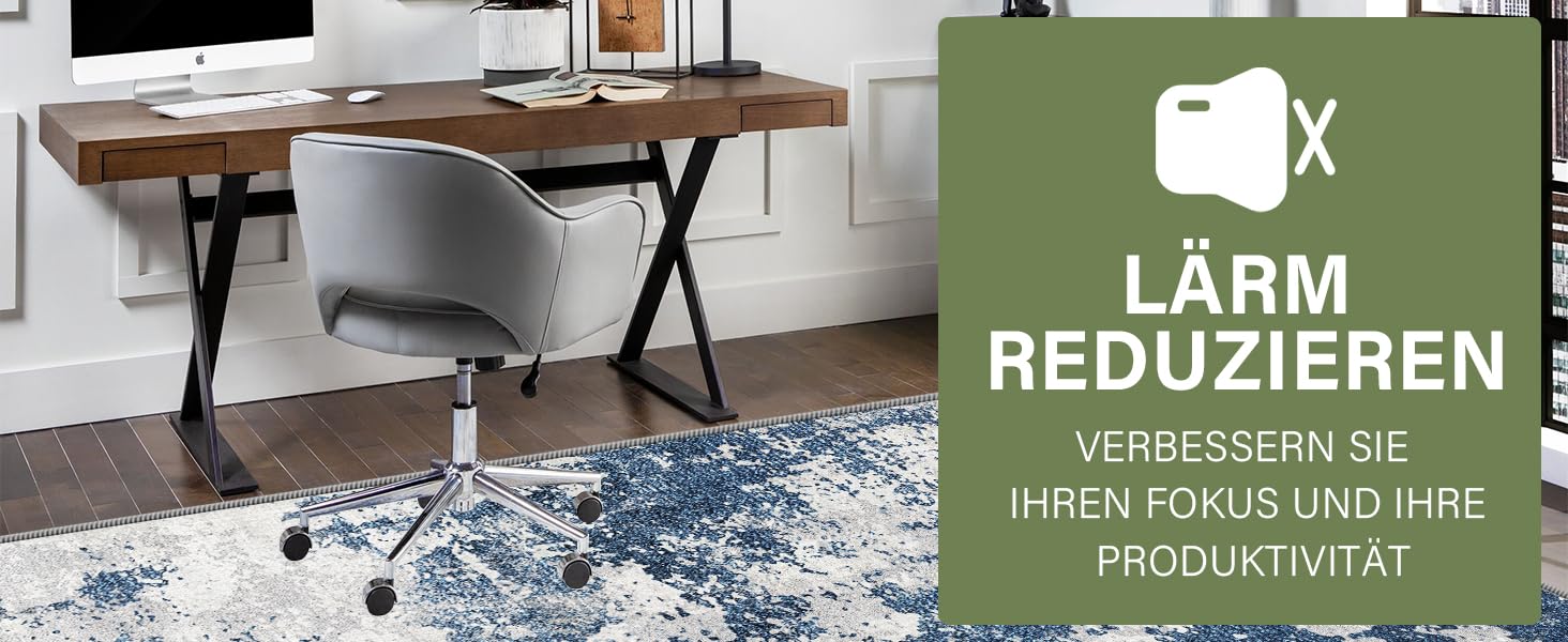 Підкладка під офісний стілець WTHYGB для захисту підлоги 90x150 см, ігрова, антиковзаюча, синьо-сіра