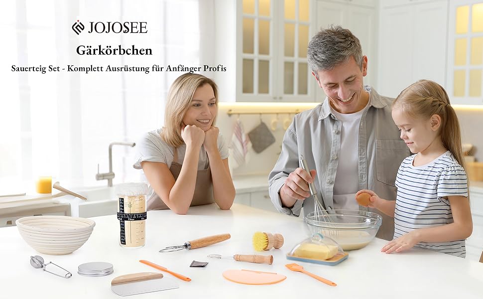 Набір для закваски з ротангу: корзини, скребок, ніж, тканина - повний комплект для початківців та професіоналів