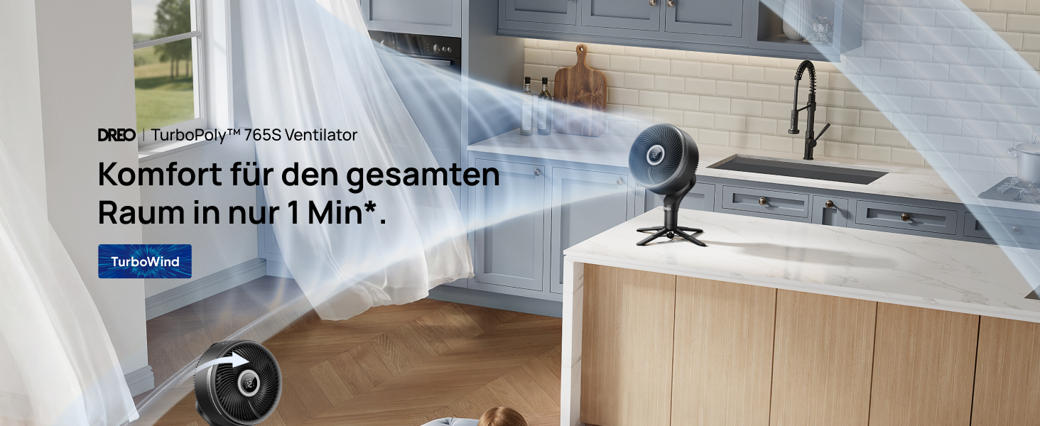 Вентилятор кімнатний DREO Smart-Ventilator: Охолодження, 150° осциляція, DC мотор, 12 режимів, пульт, таймер 12 год