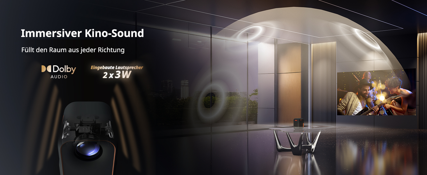 WEMAX Mini проєктор: 4K, 1080p, Smart, Dolby Audio, WiFi, Bluetooth. Підтримка Netflix та Google TV для дому та на вулицю