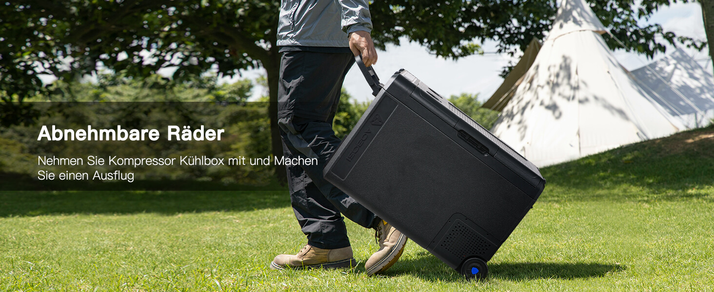 Автомобільний компресорний холодильник AAOBOSI 48л, -20°C/+20°C, 12/24V/230V, USB, для авто, фур, човнів, кемпінгу, риболовлі, чорний