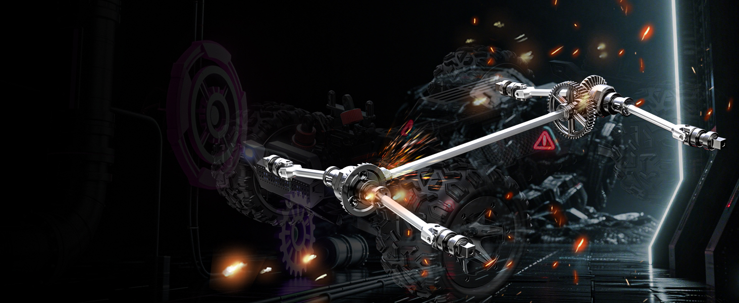 Радіокерований позашляховик DEERC 9309E 1:16 4WD 40 км/год, електричний монстр-трак для дорослих та дітей, водонепроникний, з 2 акумуляторами