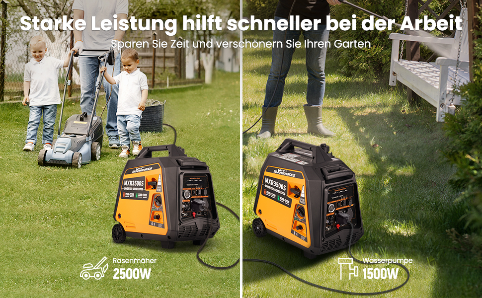 Інверторний генератор maXpeedingrods 3500W: тихий, портативний, бензин/LPG, USB, 230V для кемпінгу, дому, RV