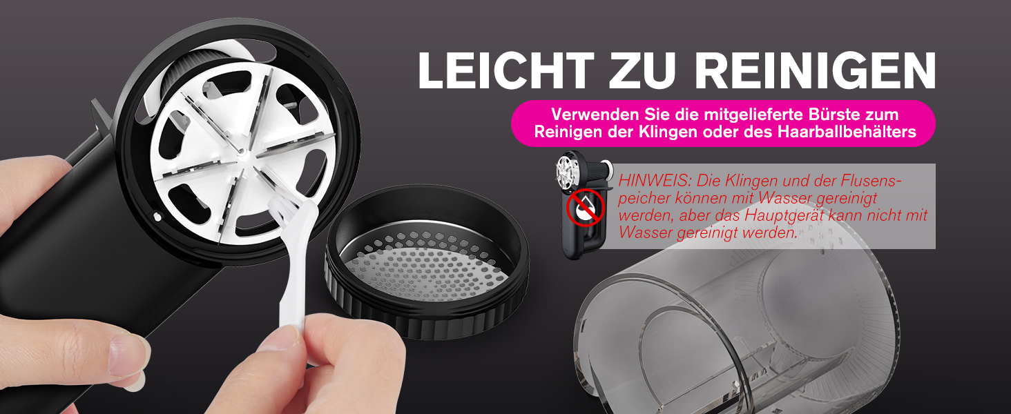 Електричний видальник ворсу Homtronics з USB-зарядкою, LED-дисплеєм та 6-ма лезами для одягу, диванів та килимів, чорний