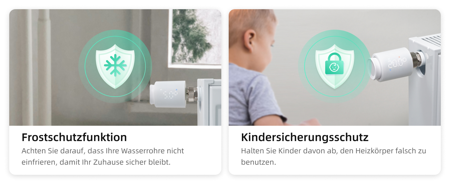 Розумний термостат на радіатор Wi-Fi Tuya EZ-TRV702W з програмуванням, датчиком температури та керуванням через додаток