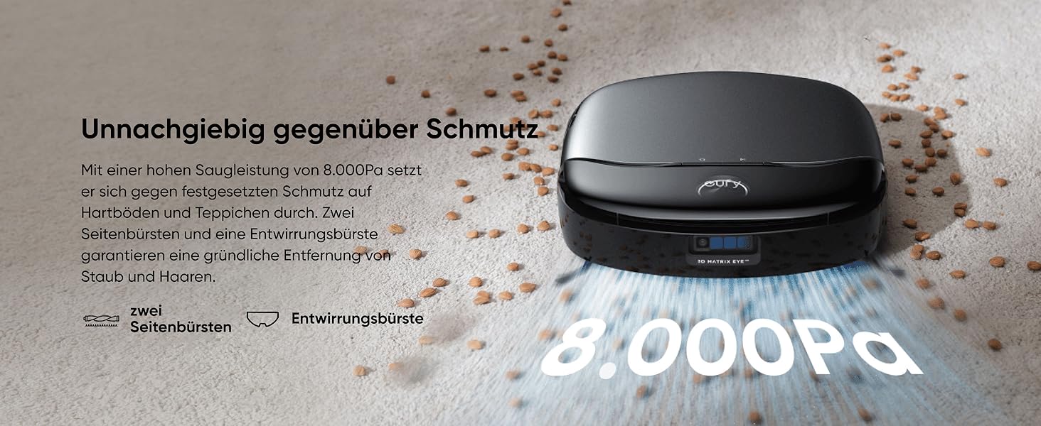 Робот-пилосос eufy L60 з базою самостійного очищення, потужність 5000Pa, захист від намотування волосся, 60 днів без випорожнення, iPath лазерна навігація (відновлений) (S1 Pro)