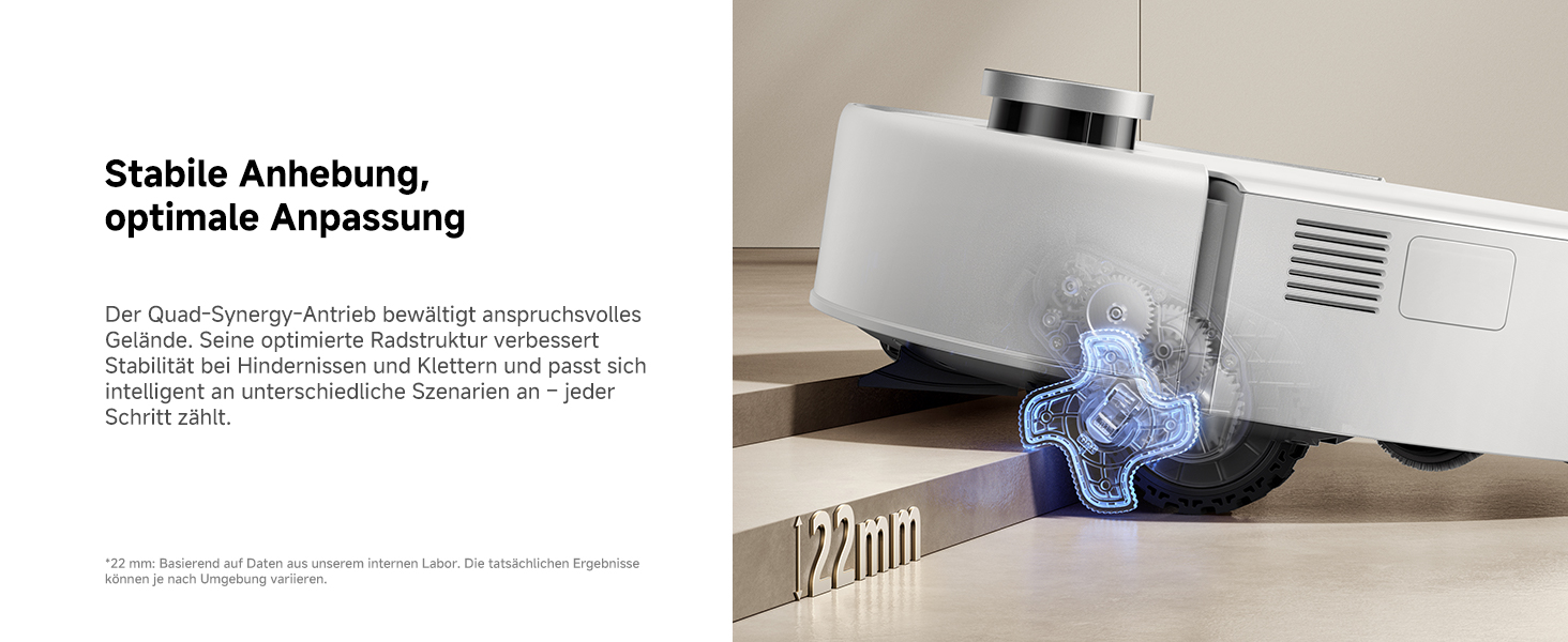 Робот-пилосос Mova V50 Ultra з функцією миття підлоги, 24000 Па, подолання перешкод 6 см, навігація Liftable Navigation+RGB AI+LED, 80°C гаряча вода, 63°C самостійна сушка, DuoSolution System, щітка Tricut (Z60 Ultra Standalone)