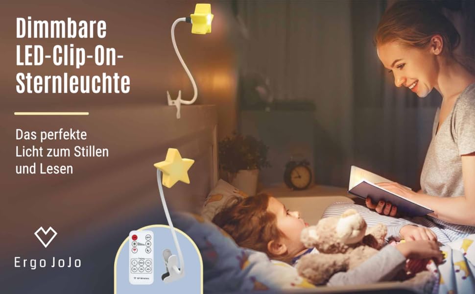 Нічник дитячий LED Stern: Лампа для спальні, дитячої кімнати, для годування та пеленання. Регульована яскравість, декор для кімнати, подарунок